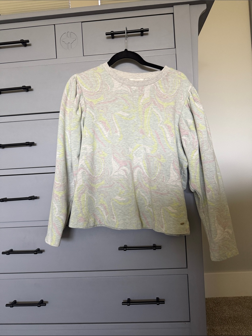 Ted Baker Pastel Swirl Crewneck Sweatshirt in Mint, Pink & Yellow